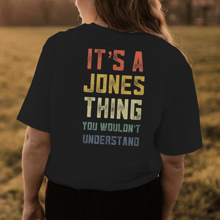 Retro Family Name Gifts Its A Jones Thing Family Reunion Womens Back Print T-shirt Funny Gifts