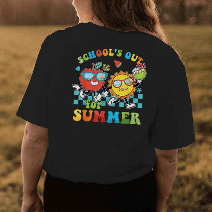 Schools Out For Summer Teacher Life Last Day Of School Womens Back Print T-shirt Unique Gifts