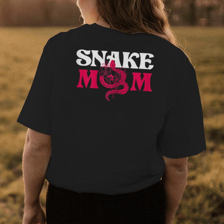 Snake Mom Mother Flowers Rattlesnake Python Cobra Women's T-shirt Back Print Unique Gifts