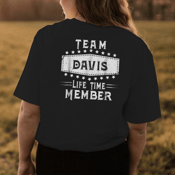 Team Davis Life Time Member Family Name Womens Back Print T-shirt Funny Gifts