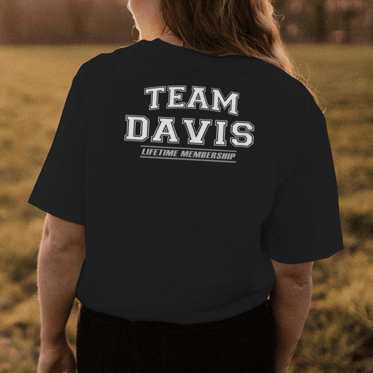 Team Davis | Proud Family Surname Last Name Gift Womens Back Print T-shirt Funny Gifts
