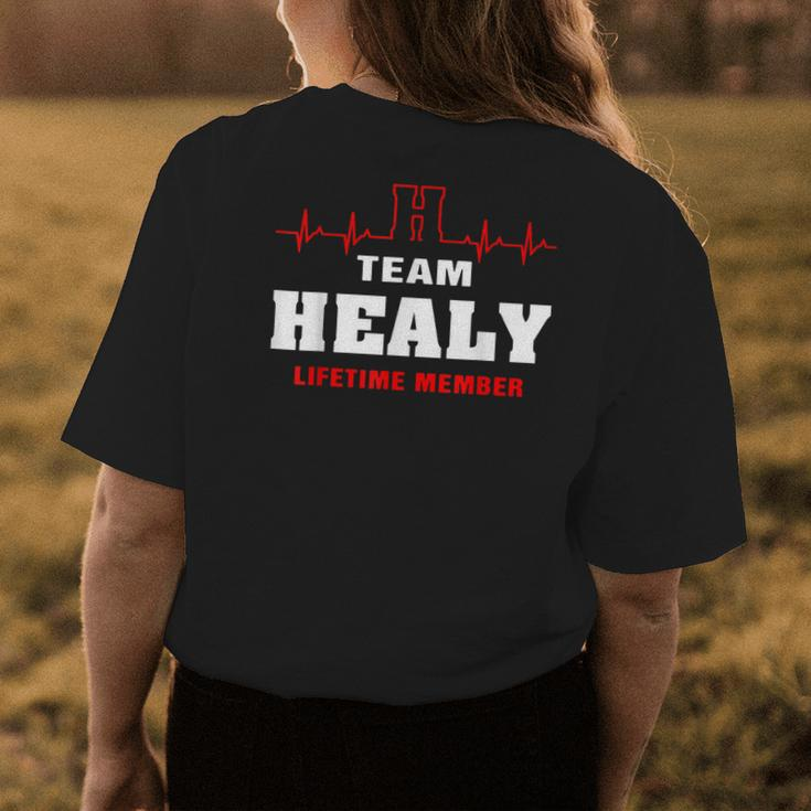 Team Healy Lifetime Member Surname Healy Name Womens Back Print T-shirt Funny Gifts