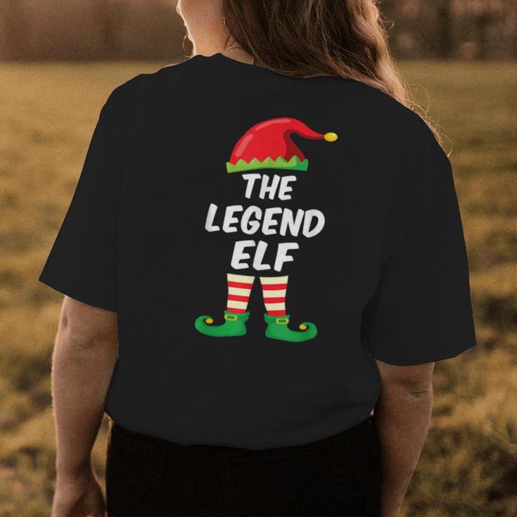 The Legend Elf Family Matching Funny Christmas Costume Womens Back Print T-shirt Funny Gifts