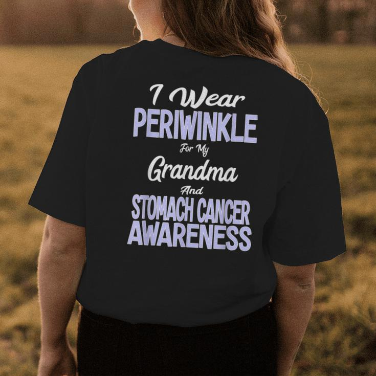 I Wear Periwinkle For Grandma Stomach Cancer Awareness Women's T-shirt Back Print Unique Gifts