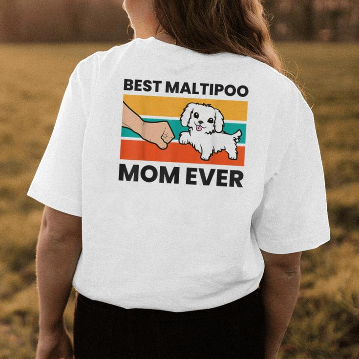 Best Maltipoo Mom Ever Funny Maltipoo Dog Womens Back Print T-shirt Funny Gifts
