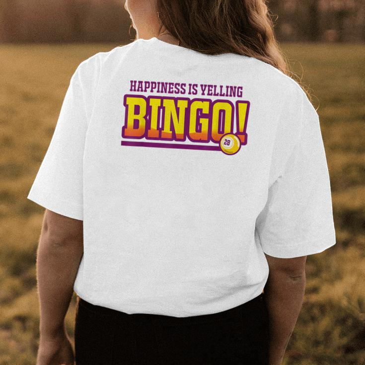 Bingo Players For Mom Grandma Women's T-shirt Back Print Unique Gifts