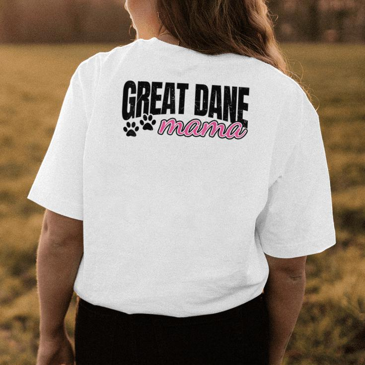 Great Dane Mama Dog Mom Grandma Womens Women's T-shirt Back Print Unique Gifts