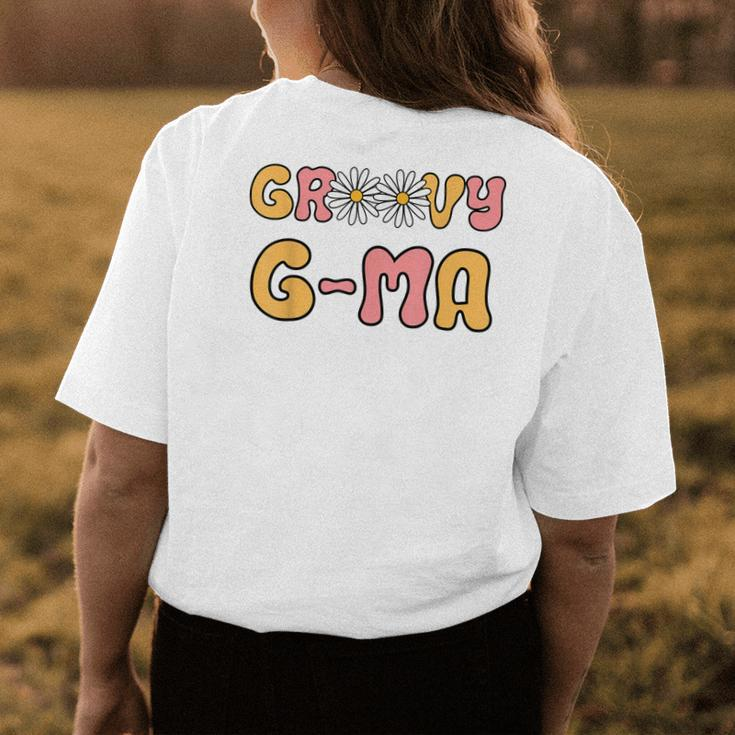 Retro Groovy Gma Grandma Hippie Family Matching Women's T-shirt Back Print Unique Gifts