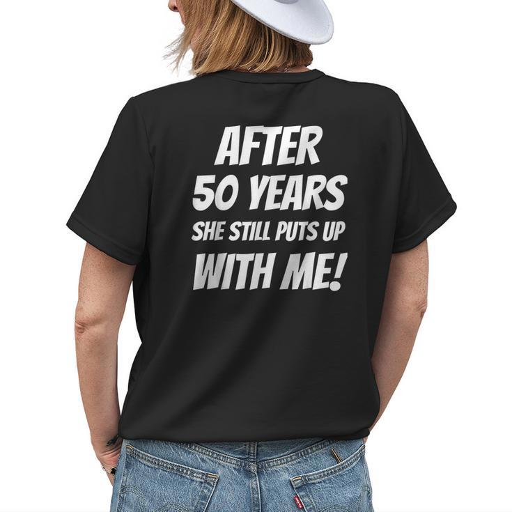 50Th Anniversary Wedding Grandpa Grandma T Women's T-shirt Back Print