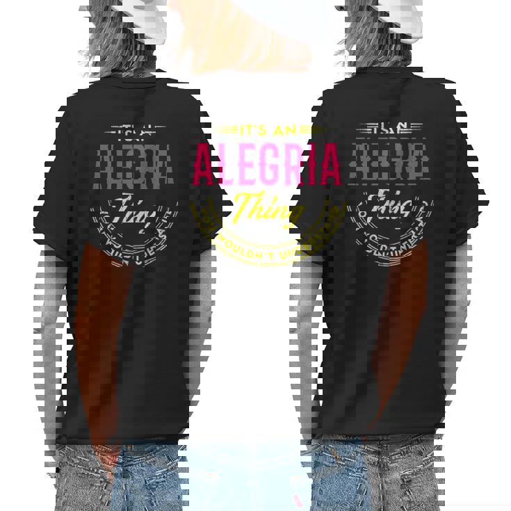 Alegria Shirt Personalized Name Gifts With Name Alegria Womens Back Print T-shirt Gifts for Her