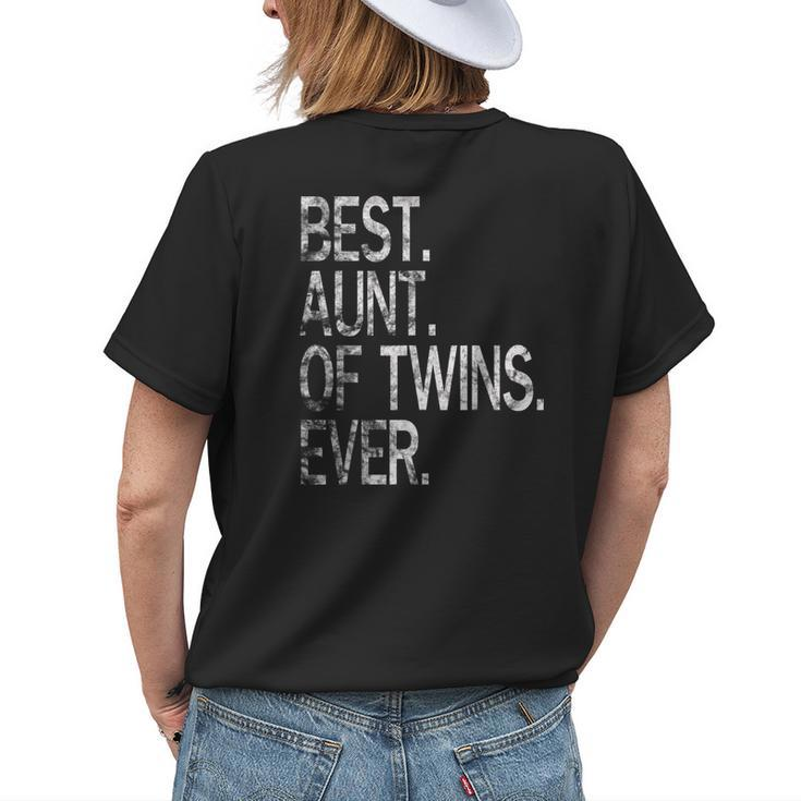 Best Aunt Of Twins Ever Party Ever Gift Womens Back Print T-shirt Gifts for Her