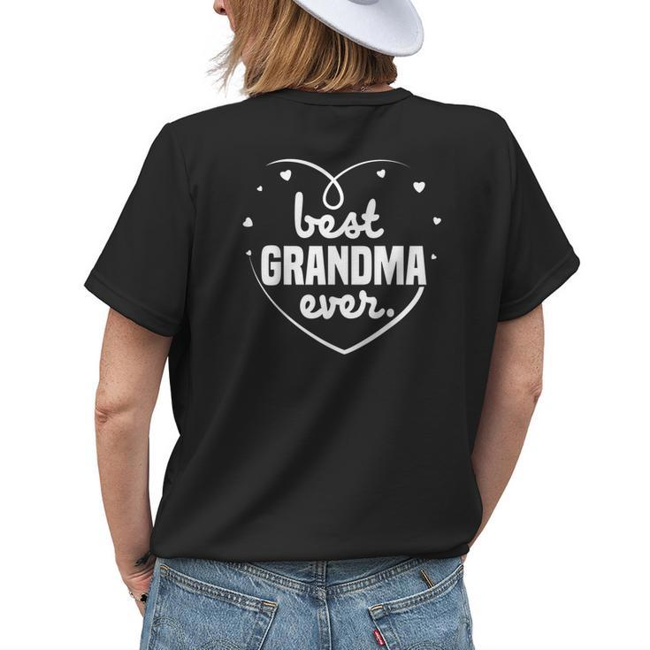 Best Grandma Ever Grandma Mothers Day Hearts Birthday Gifts Womens Back Print T-shirt Gifts for Her