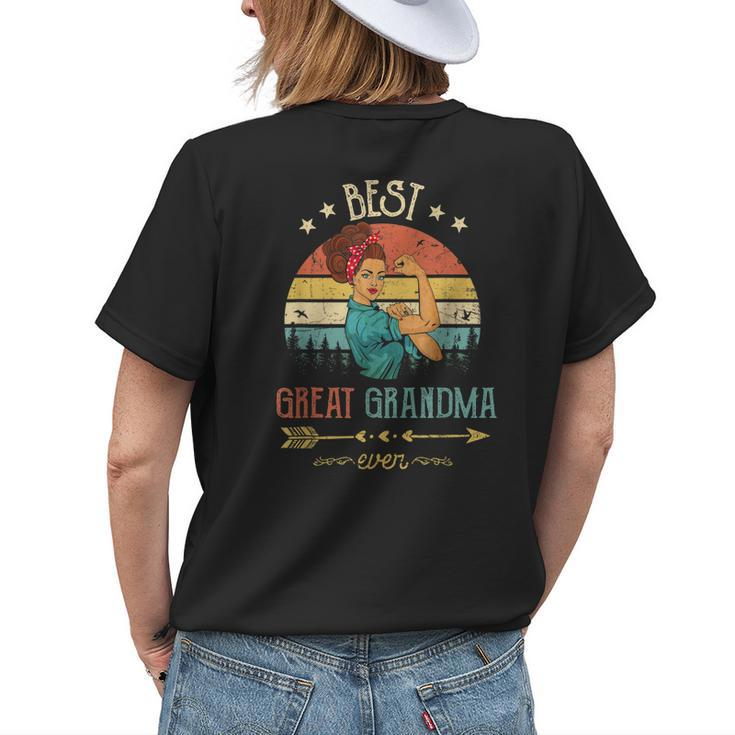 Best Great Grandma Ever Women Rosie Vintage Decor Grandma Womens Back Print T-shirt Gifts for Her