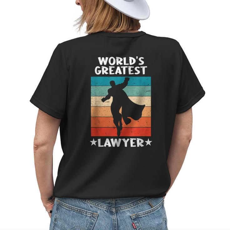 Best Lawyer Ever Worlds Greatest Lawyer Womens Back Print T-shirt Gifts for Her