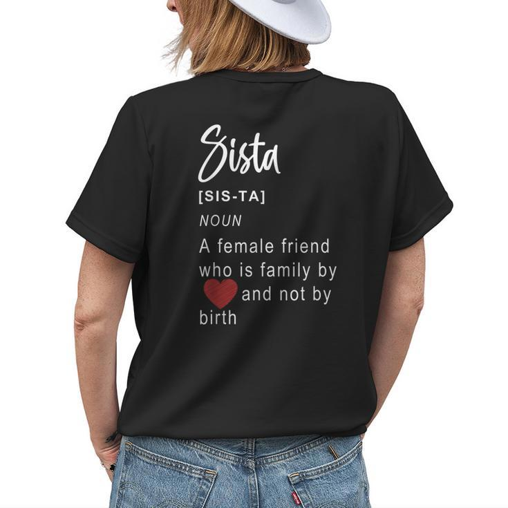 Best Queen Sistas Gifts For Plus Women Sistas Friends Girl Womens Back Print T-shirt Gifts for Her