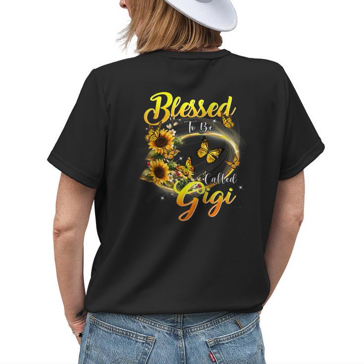 Blessed To Be Called Gigi Sunflower Lovers Grandma Women's T-shirt Back Print
