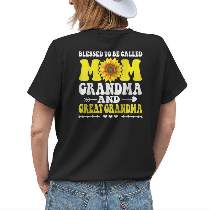 Blessed To Be Called Mom Grandma Great Grandma Women's T-shirt Back Print