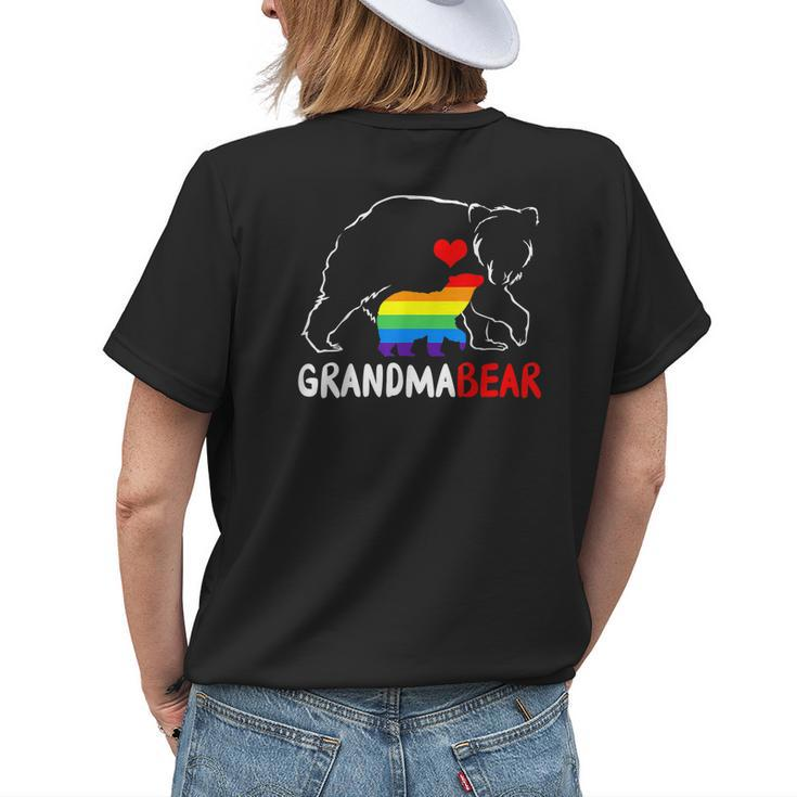 Grandma Bear Proud Mom Mama Rainbow Lgbt Pride Mother Day Women's T-shirt Back Print Gifts for Her