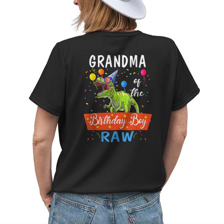 Grandma Dinosaur Cute Birthday Boy Family Women's T-shirt Back Print