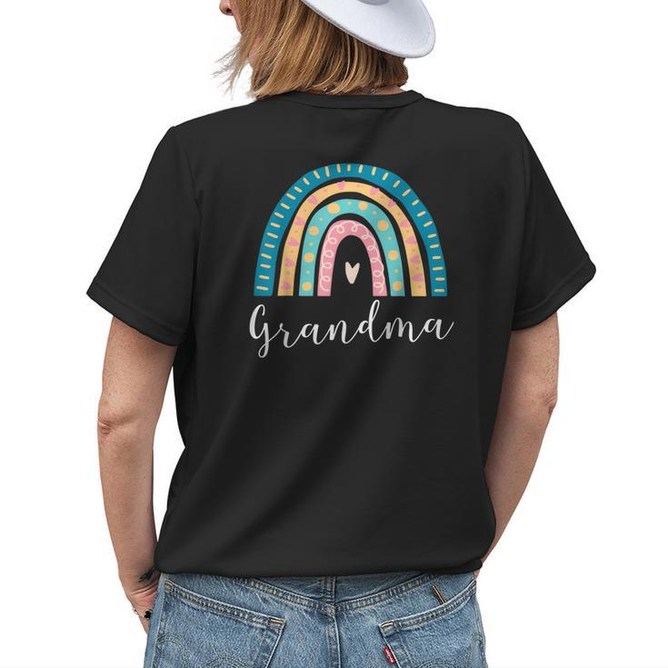 Grandma Rainbow Family Matching Birthday Women's T-shirt Back Print