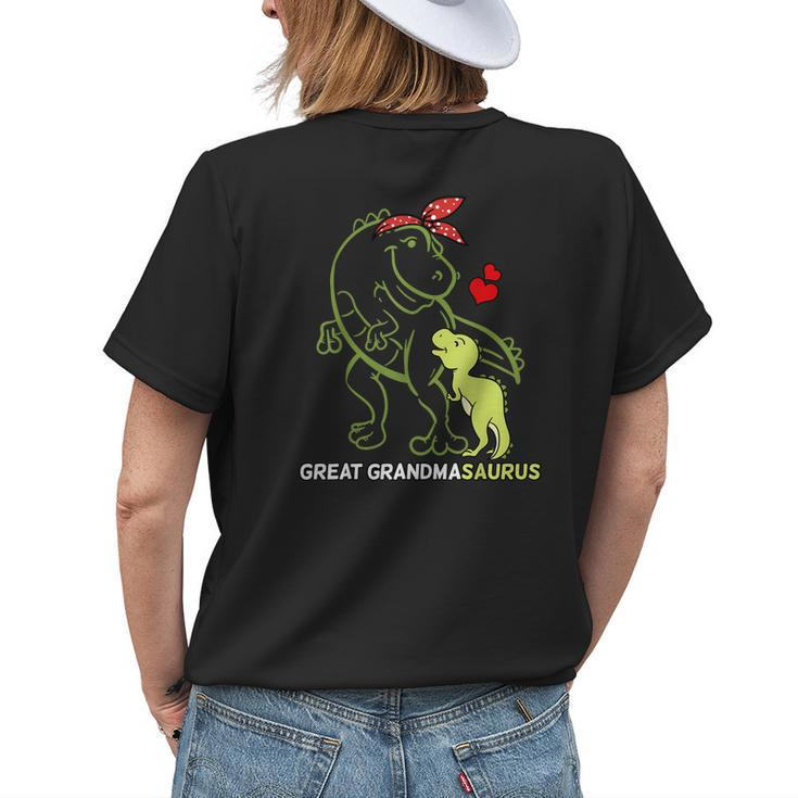 Great Grandmasaurus Great Grandma Dinosaur Baby Women's T-shirt Back Print