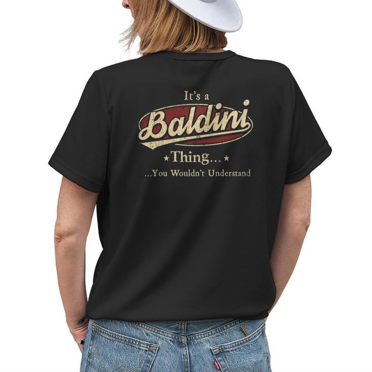 Its A Baldini Thing You Wouldnt Understand Shirt Personalized Name Gifts With Name Printed Baldini Womens Back Print T-shirt Gifts for Her