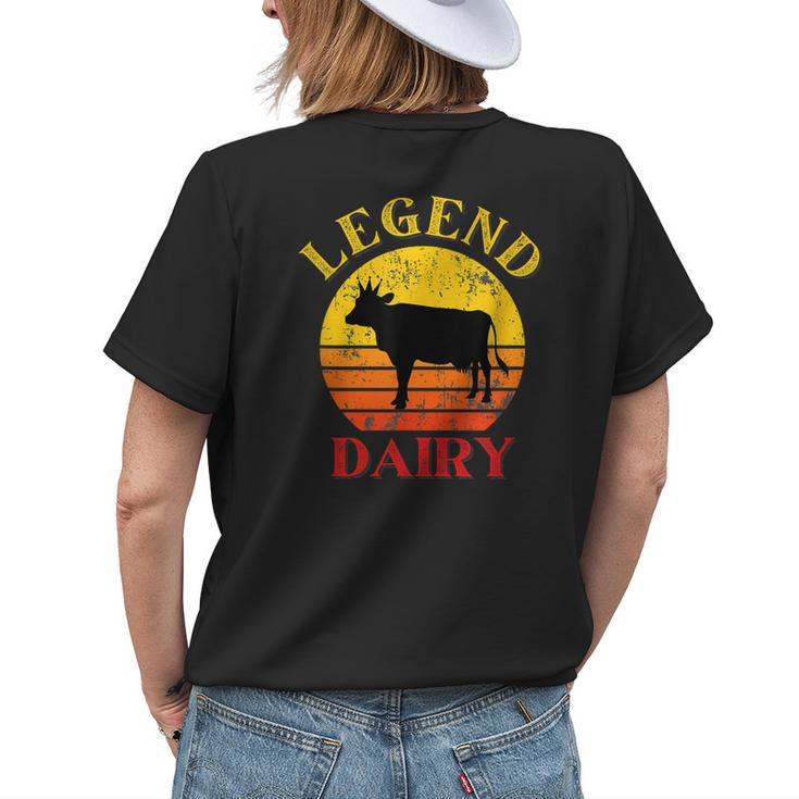 Legend Dairy Cow A Legend On The Farm Womens Back Print T-shirt Gifts for Her