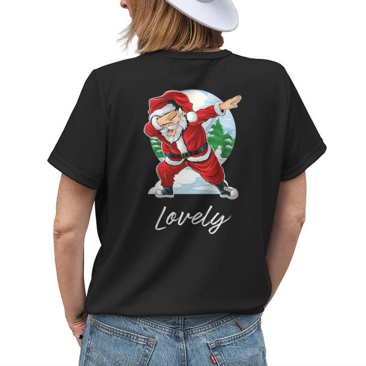Lovely Name Gift Santa Lovely Womens Back Print T-shirt Gifts for Her