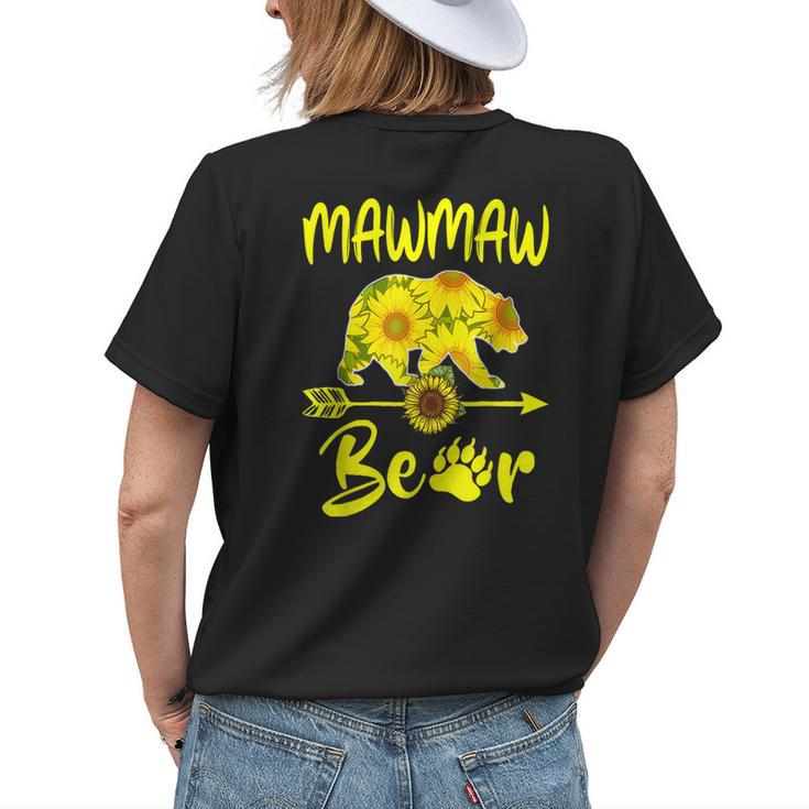 Mawmaw Bear Sunflower Mom Grandma Women's T-shirt Back Print