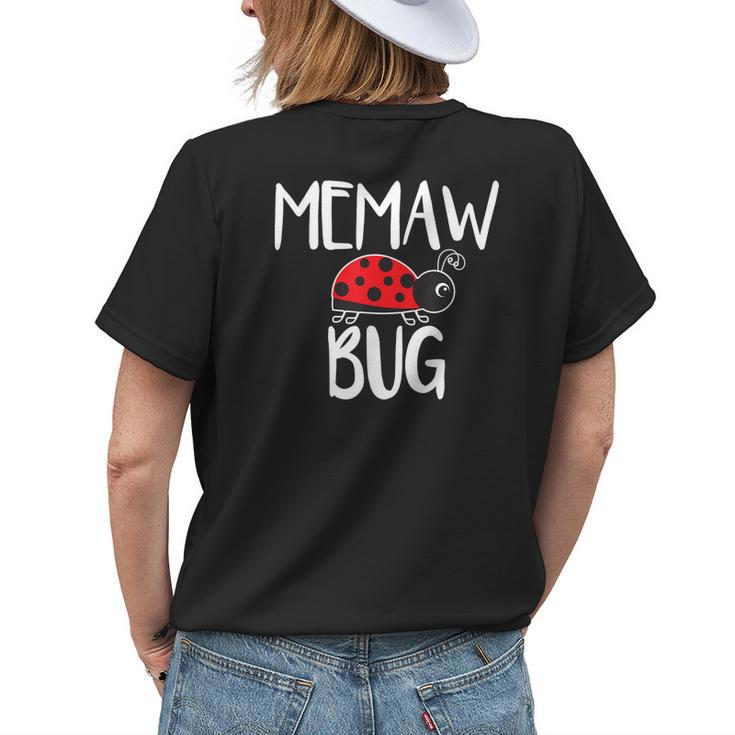 Memaw Bug Ladybug Grandma Women's T-shirt Back Print