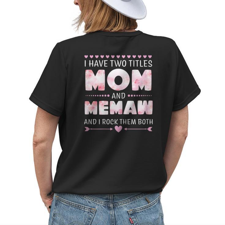 Memaw Granna Nanna Grandma Women's T-shirt Back Print