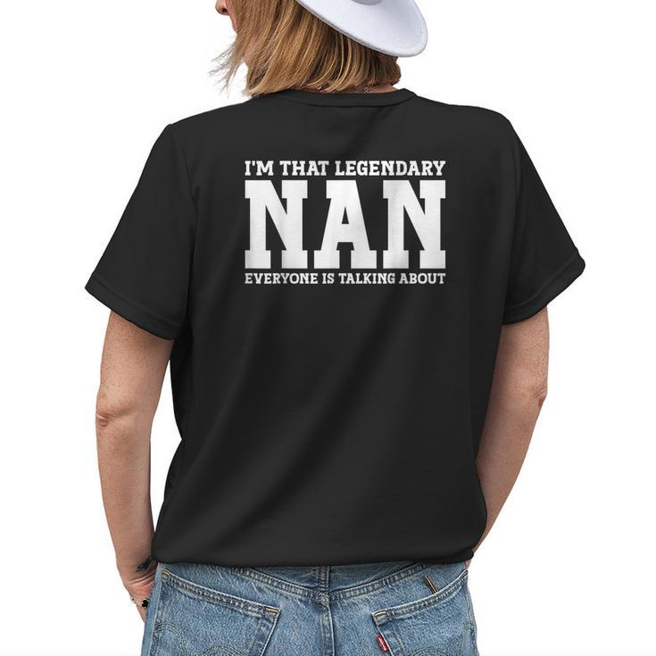 Nan Personal Name Women Girl Funny Nan Womens Back Print T-shirt Gifts for Her