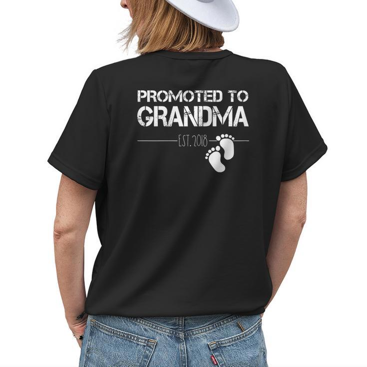 Womens Promoted To Grandma Est 2018 New Women's T-shirt Back Print