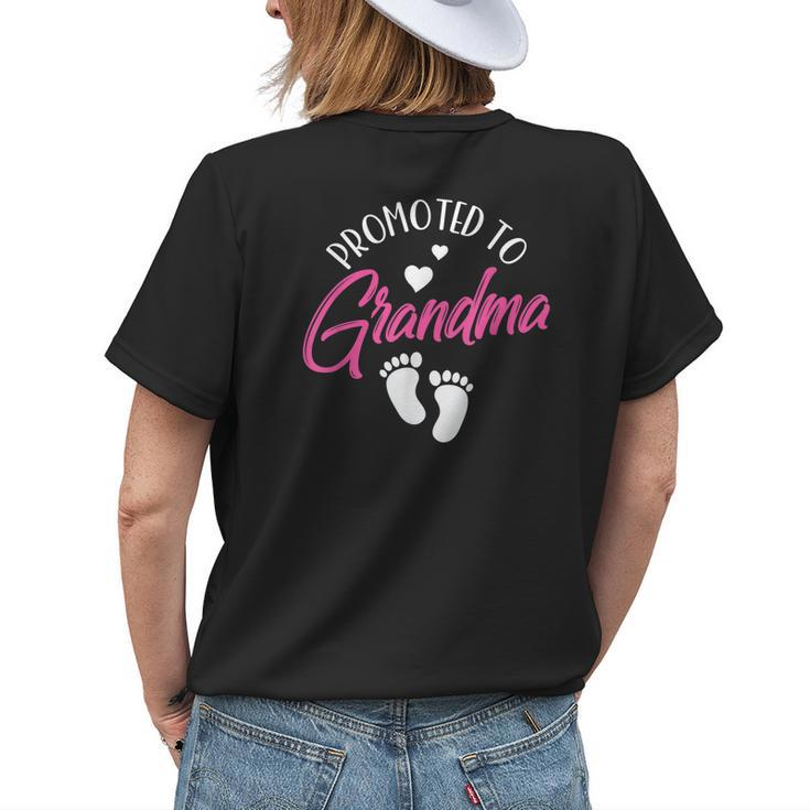 Promoted To Grandma First Time Grandparent Pregnant Cute Women's T-shirt Back Print