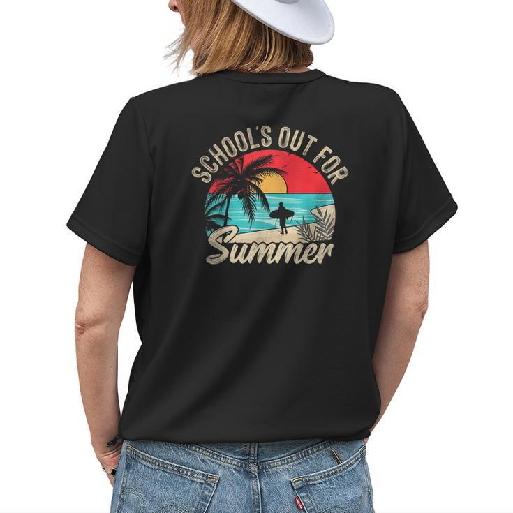 Retro Vintage Schools Out For Summer Women Kids Teacher Womens Back Print T-shirt Gifts for Her