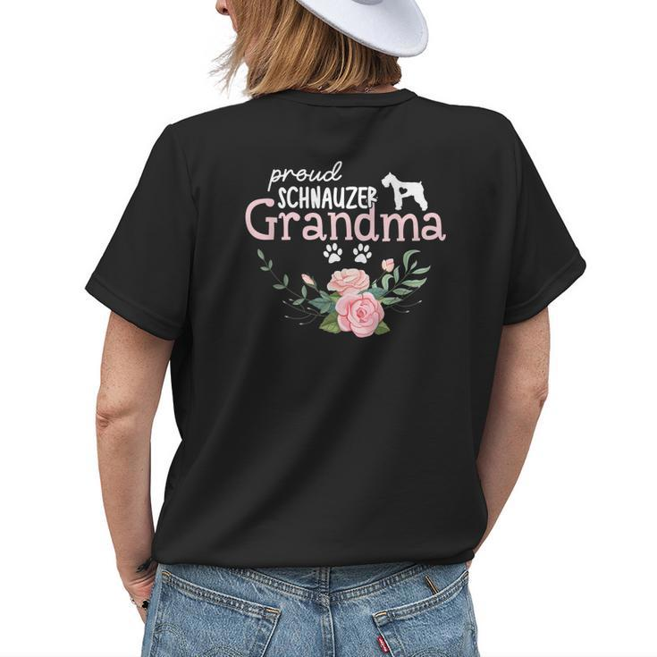 Schnauzer Grandma Dog Mimi Dog Mom Lover Women's T-shirt Back Print
