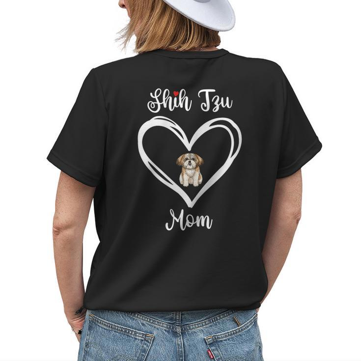 Shih Tzu Mama I Love My Shih Tzu Mom Women's T-shirt Back Print Gifts for Her