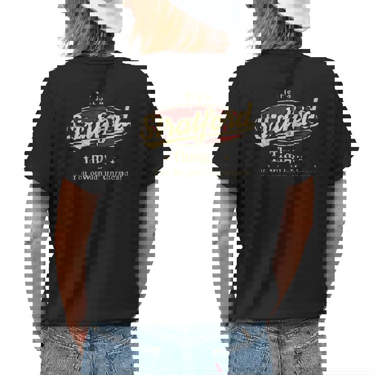 Stratford Shirt Personalized Name Gifts With Name Stratford Womens Back Print T-shirt Gifts for Her