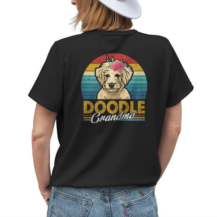 Vintage Doodle Grandma Costume Cute Dog Mom Puppy Women's T-shirt Back Print