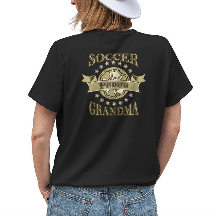 Vintage Proud Soccer Grandma Great For Kids League Games Women's T-shirt Back Print