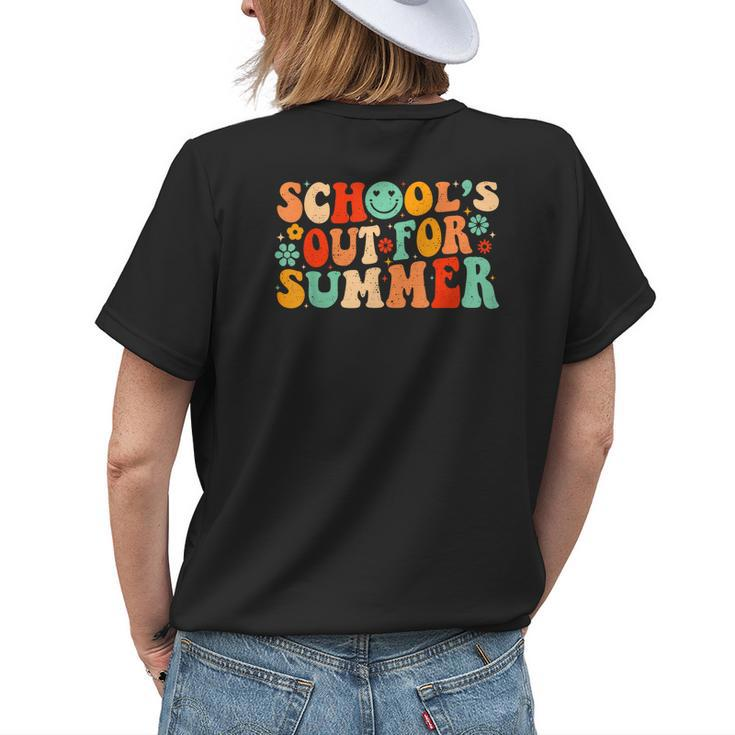 Vintage Schools Out For Summer Ladies Women Kids Teacher Womens Back Print T-shirt Gifts for Her