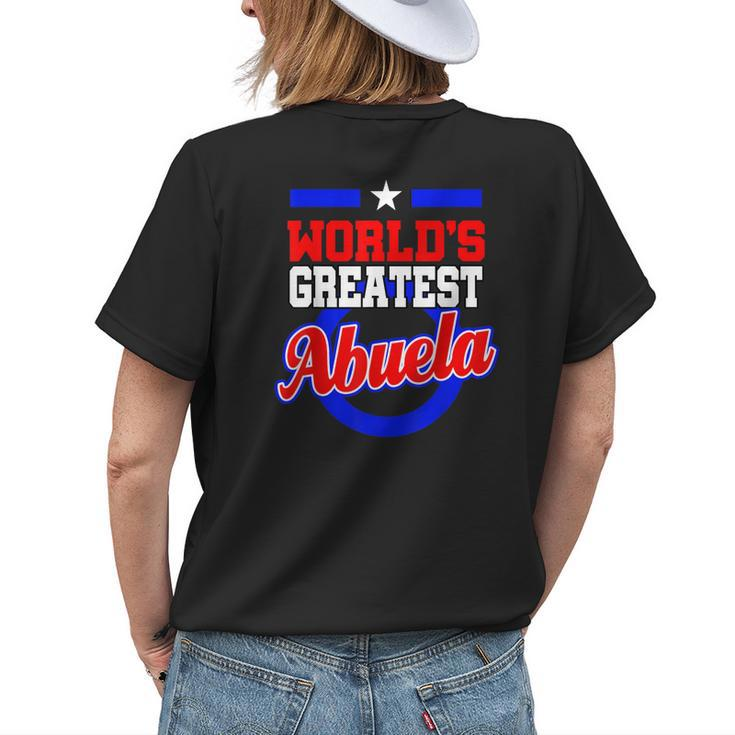 Worlds Greatest Abuela Grandma Latina Women's T-shirt Back Print Gifts for Her