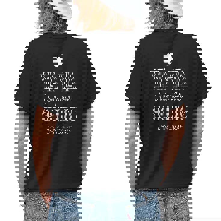 Yiayia Is My Name Yiayia For Greece Greek Grandma Women's T-shirt Back Print