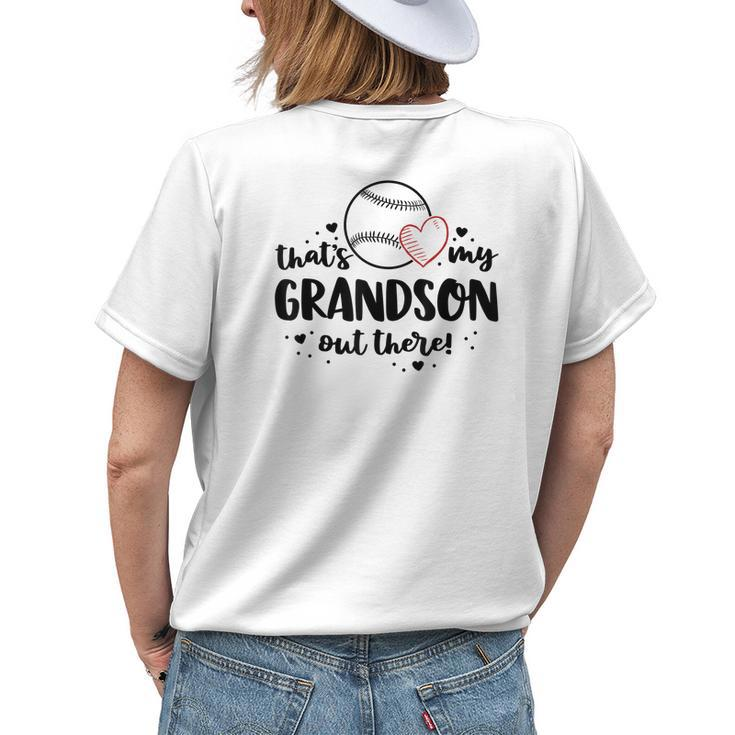 Baseball Grandma Thats My Grandson Out There Women's T-shirt Back Print