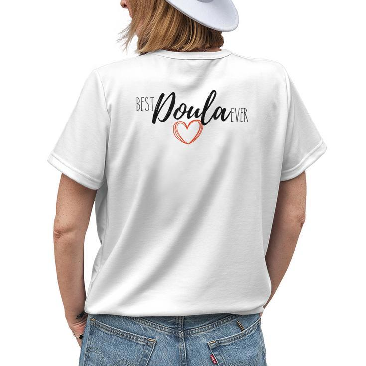 Best Doula Ever Womens Back Print T-shirt Gifts for Her