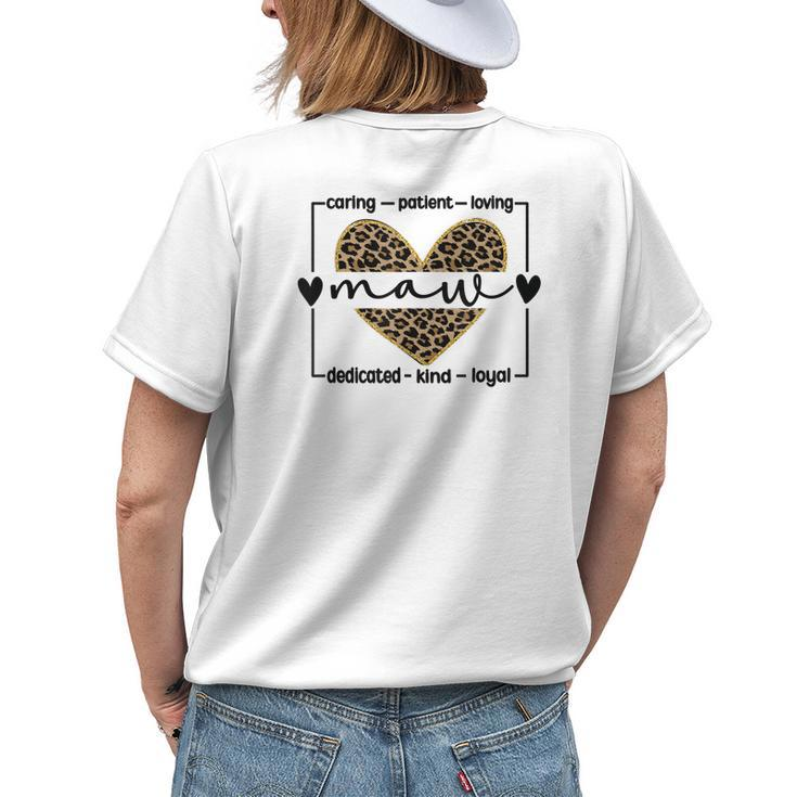 Best Maw Grandmother Appreciation Maw Grandma Women's T-shirt Back Print