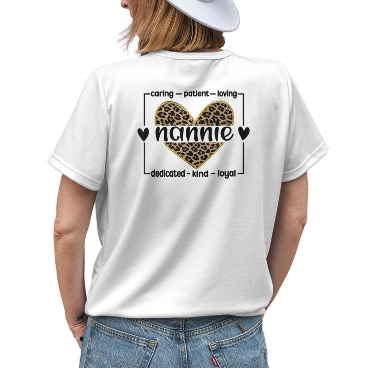 Best Nannie Grandmother Appreciation Nannie Grandma Women's T-shirt Back Print