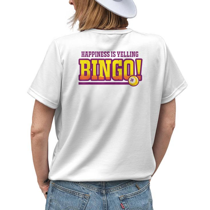 Bingo Players For Mom Grandma Women's T-shirt Back Print Gifts for Her