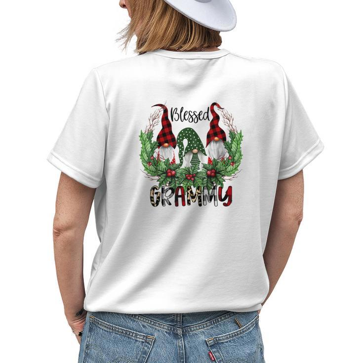 Blessed Grammy Christmas Gnome Grandma Women's T-shirt Back Print