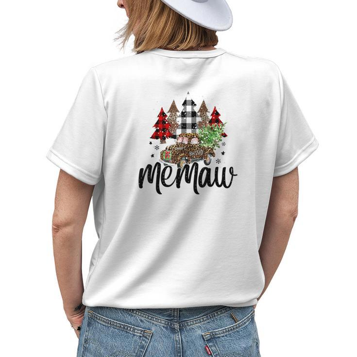 Blessed Memaw Christmas Truck Grandma Women's T-shirt Back Print
